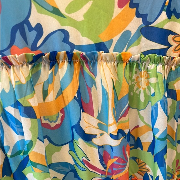 Flying Tomato Floral Maxi Dress - Blue, Green, Orange - Picture 10 of 12